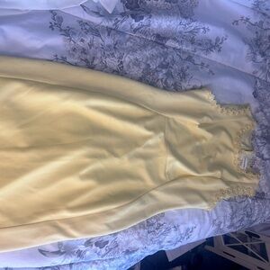 Calvin Klein yellow Dress with Floral Lace